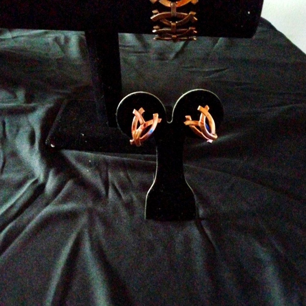 Renoir copper bracelet and earrings set